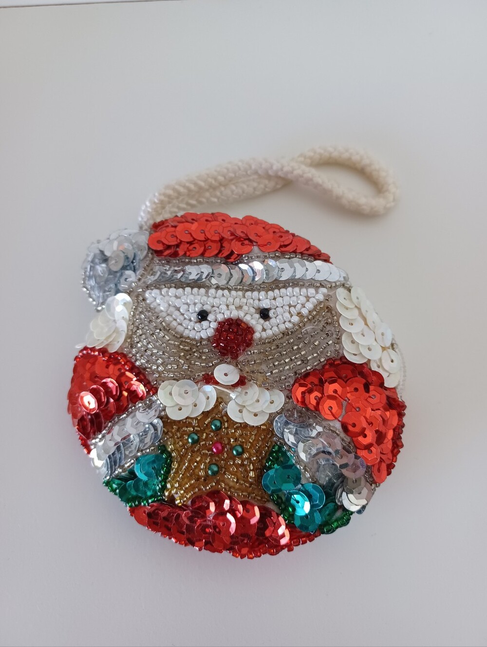 Vintage Small Santa Claus Christmas Coin Purse Accessories Collectible